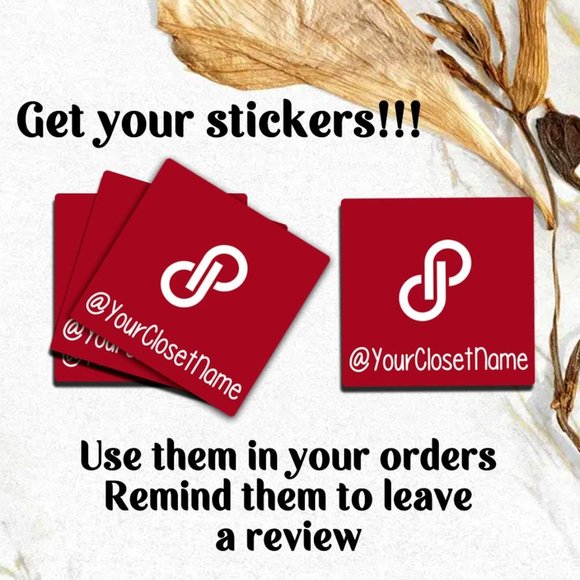 Other - 50 Stickers Custom Glossy For Your Closet 1.5x1.5 Poshmark Swag Sticker Sheet